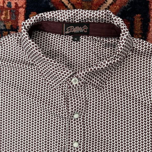 Rafter C Pearl Snap Texas All Over Print Golf Polo Shirt Mens XL Oversized - Picture 3 of 9